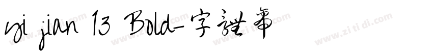 yi jian 13 Bold字体转换